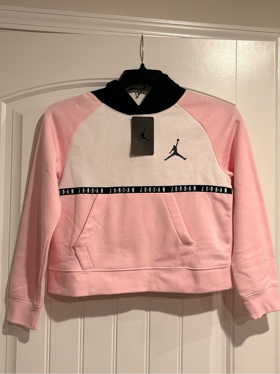 Jordan Other - Jordan Pink, White and Black Colorblock Cowl Pullover Hoodie